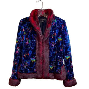 Vivienne Tam velour fur jacket size 1